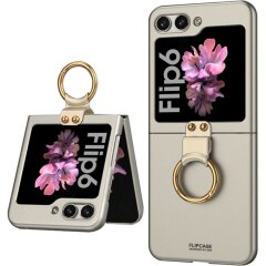 Захисний чохол GKK Ring Holder для Samsung Galaxy Flip 6 - Titanium Grey