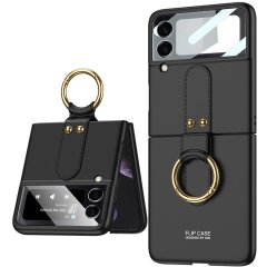 Защитный чехол GKK Ring Holder для Samsung Galaxy Flip 3 - Black