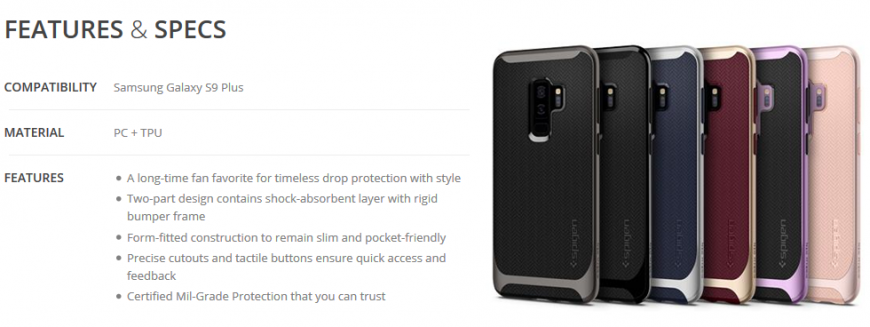 Защитный чехол SGP Neo Hybrid для Samsung Galaxy S9 Plus (G965) - Pale Dogwood