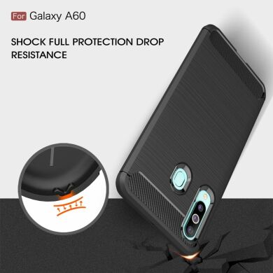 Защитный чехол UniCase Carbon для Samsung Galaxy A60 (A605) - Dark Blue