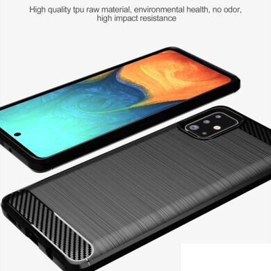 Защитный чехол UniCase Carbon для Samsung Galaxy A71 (A715) - Black