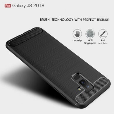 Захисний чохол UniCase Carbon для Samsung Galaxy J8 2018 (J810) - Black