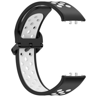 Ремінець Deexe Dot Color для Samsung Galaxy Fit 3 - Black / White