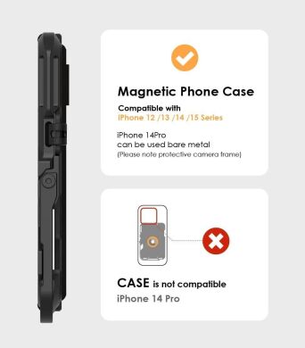 Кардхолдер AULUMU G03 Carbon Fiber Cover Magnetic - Black