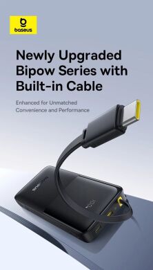 Зовнішній акумулятор Baseus Bipow 2 (20W) 10000mAh + кабель Type-C P10077101113-00 - Black