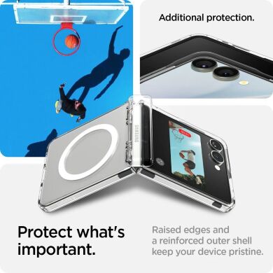 Защитный чехол Spigen (SGP) Ultra Hybrid Pro (MagFit) для Samsung Galaxy Flip 7 (ACS09559) - Clear / White