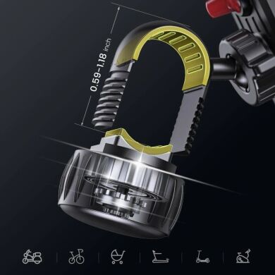 Велосипедний тримач Tech-Protect V6 Universal Mount - Black