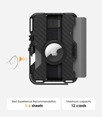Кардхолдер AULUMU G03 Carbon Fiber Cover Magnetic - Black