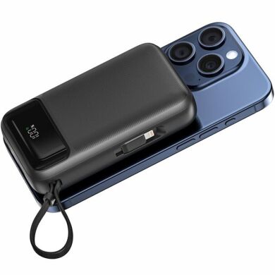 Внешний аккумулятор SWISSTEN MagSafe 22.5W (20000mAh) + кабель Type-C + Lightning - Black