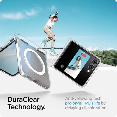Защитный чехол Spigen (SGP) Ultra Hybrid Pro (MagFit) для Samsung Galaxy Flip 7 (ACS09559) - Clear / White