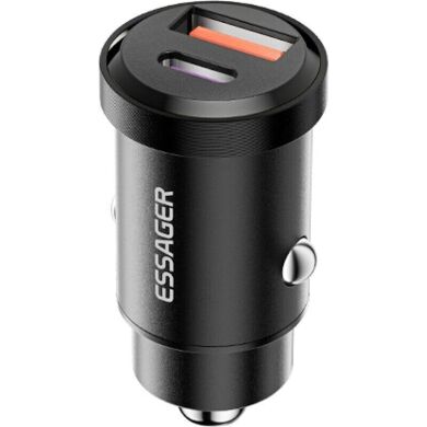 Автомобільний зарядний пристрій ESSAGER Gyroscope Mini 45W (Type-C + USB) ECCAC45-TL01-Z - Black