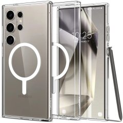 Захисний чохол Spigen (SGP) Ultra Hybrid OneTap Ring для Samsung Galaxy S24 Ultra (S928) ACS07297 - White