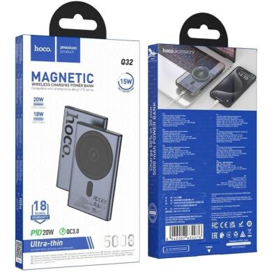 Внешний аккумулятор Hoco Q32 PD20W (5000mAh) - Metal Gray
