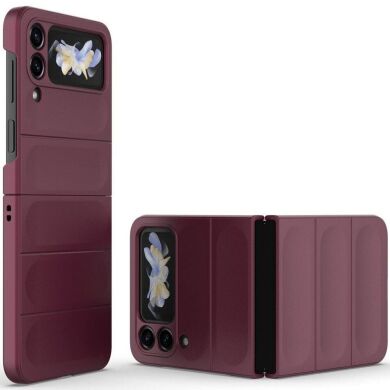 Защитный чехол Deexe Terra Case (FF) для Samsung Galaxy Flip 4 - Wine Red