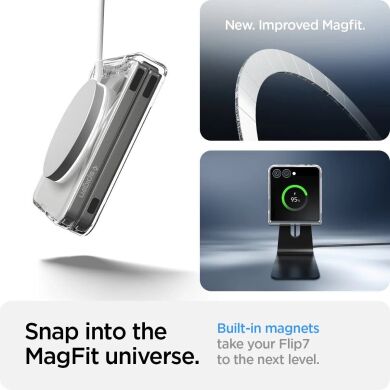 Защитный чехол Spigen (SGP) Ultra Hybrid Pro (MagFit) для Samsung Galaxy Flip 7 (ACS09559) - Clear / White