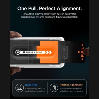 Комплект защитных стекол (2шт) Spigen GLAS.tR EZ Fit Pro Privacy Set для Samsung Galaxy Fold 8 Ultra / Fold 7 (AGL12250) - Black