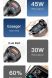 Автомобільний зарядний пристрій ESSAGER Gyroscope Mini 45W (Type-C + USB) ECCAC45-TL01-Z - Black