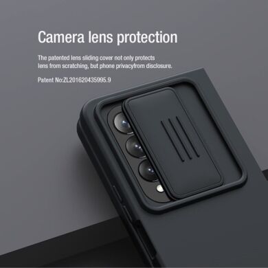 Защитный чехол NILLKIN CamShield Silky Silicone Case (FF) для Samsung Galaxy Fold 4 - Black