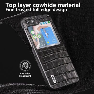 Защитный чехол ABEEL Croco Skin (FF) для Samsung Galaxy Flip 5 - Blue
