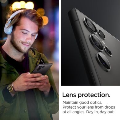 Комплект защитных стекол Spigen (SGP) Optik Pro Lens Protector для Samsung Galaxy S24 Ultra (S928) - Black