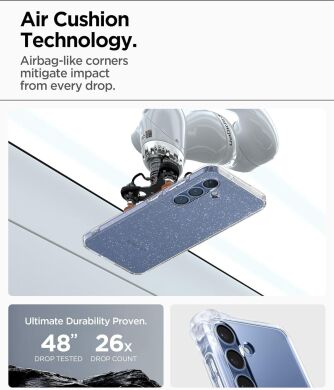 Защитный чехол Spigen (SGP) Liquid Crystal Glitter для Samsung Galaxy S25 (S931) ACS08997 - Crystal Quartz