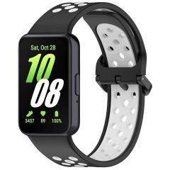 Ремешок Deexe Dot Color для Samsung Galaxy Fit 3 - Black / White