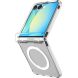 Защитный чехол Spigen (SGP) Ultra Hybrid Pro (MagFit) для Samsung Galaxy Flip 7 (ACS09559) - Clear / White. Фото 3 из 24