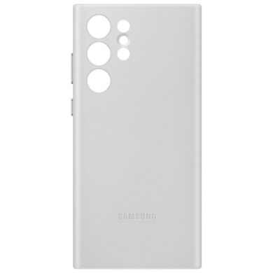Чехол Leather Cover для Samsung Galaxy S22 Ultra (S908) EF-VS908LJEGRU - Light Gray