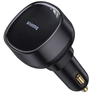 Автомобильное зарядное устройство Baseus Enjoyment Pro Retractable (60W) + кабель Type-C (C00057802111) - Black