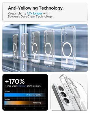 Захисний чохол Spigen Ultra Hybrid (MagFit) для Samsung Galaxy S26 (S942) ACS10734 - Clear / White
