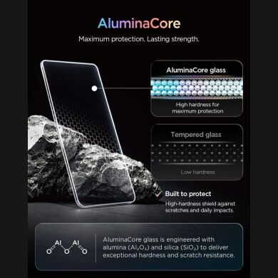Комплект защитных стекол (2шт) Spigen GLAS.tR EZ Fit Pro Privacy Set для Samsung Galaxy Fold 8 Ultra / Fold 7 (AGL12250) - Black