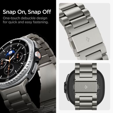 Ремінець Spigen Modern Fit Titanium для Samsung Galaxy Watch 8 (40/44mm) / 8 Classic AMP10122 - Natural Titanium