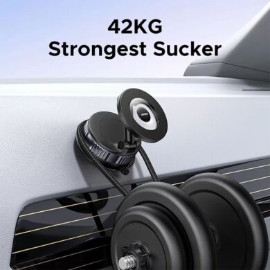 Автомобильный держатель UGREEN LP970 Suction Cup Magnetic Phone Mount - Metal Gray