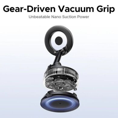 Автомобильный держатель UGREEN LP970 Suction Cup Magnetic Phone Mount - Metal Gray