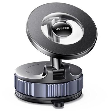 Автомобильный держатель UGREEN LP970 Suction Cup Magnetic Phone Mount - Metal Gray