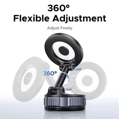 Автомобильный держатель UGREEN LP970 Suction Cup Magnetic Phone Mount - Metal Gray