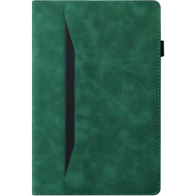 Чехол Deexe Business Style для Samsung Galaxy Tab S12 Plus - Green