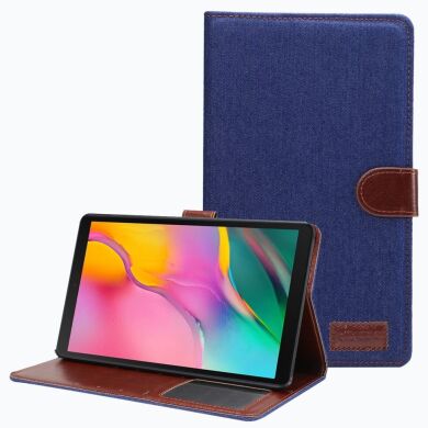 Чехол Deexe Jeans Style для Samsung Galaxy Tab A7 Lite (T220/T225) - Dark Blue