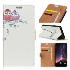 Чохол Deexe Life Style Wallet для Samsung Galaxy A7 2018 (A750), Little Owls on Branch