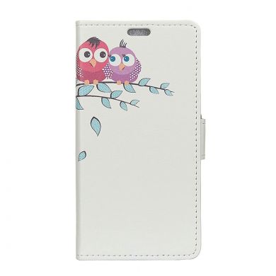 Чохол Deexe Life Style Wallet для Samsung Galaxy A7 2018 (A750), Little Owls on Branch