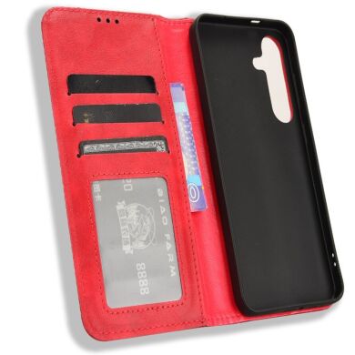 Чохол Deexe Retro Style для Samsung Galaxy S26 Plus (S947) - Red