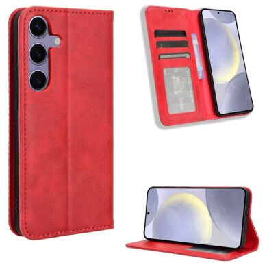 Чохол Deexe Retro Style для Samsung Galaxy S26 Plus (S947) - Red
