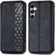 Чохол Deexe Rhombus Wallet для Samsung Galaxy A35 (A356) - Black