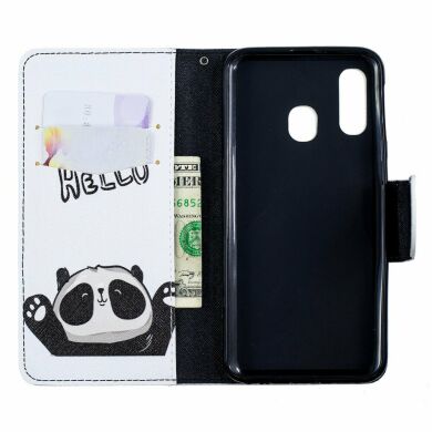 Чохол-книжка Deexe Color Wallet для Samsung Galaxy A40 (А405) - Adorable Panda