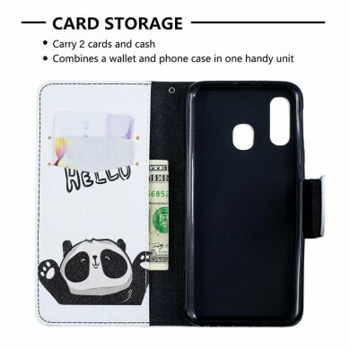 Чохол-книжка Deexe Color Wallet для Samsung Galaxy A40 (А405) - Adorable Panda