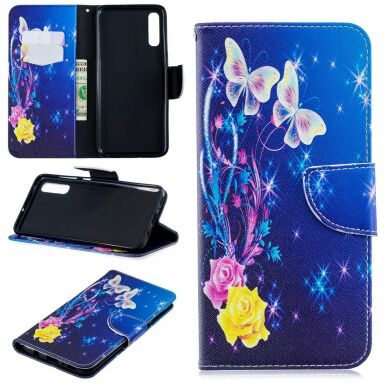 Чохол-книжка Deexe Color Wallet для Samsung Galaxy A70 (A705) - Roses and Butterflies