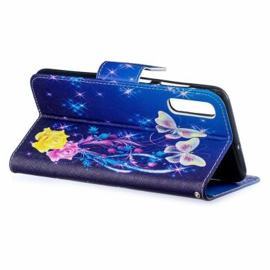 Чохол-книжка Deexe Color Wallet для Samsung Galaxy A70 (A705) - Roses and Butterflies