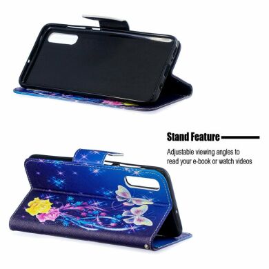 Чохол-книжка Deexe Color Wallet для Samsung Galaxy A70 (A705) - Roses and Butterflies