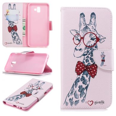 Чохол-книжка Deexe Color Wallet для Samsung Galaxy J6+ (J610) - Cool Giraffe
