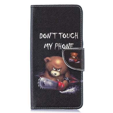 Чехол-книжка Deexe Color Wallet для Samsung Galaxy S10 Plus (G975) - Bear and Warnings